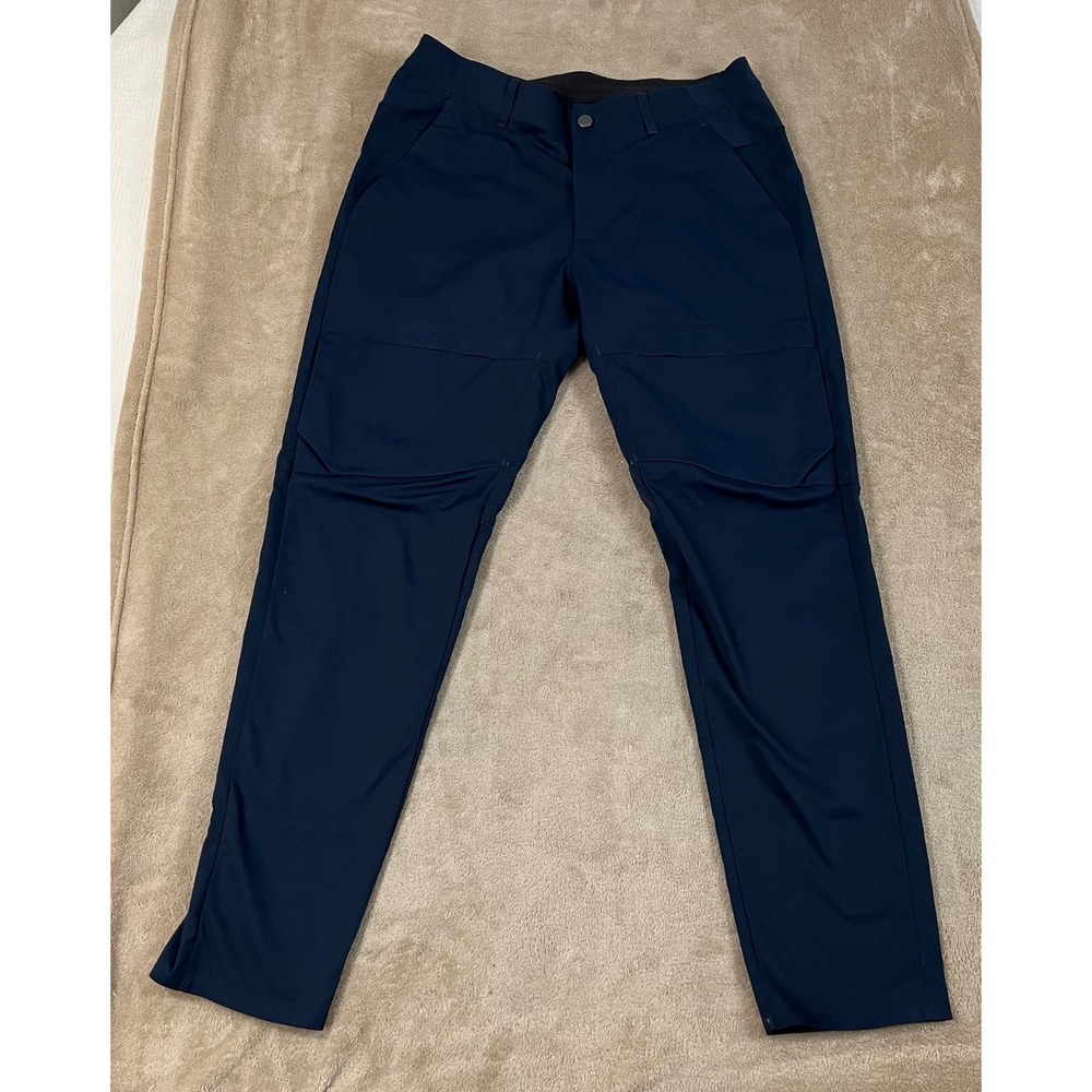 Lululemon Mile View Pants Frontier Men's 34x29.5" Navy Blue Polyester GOOD